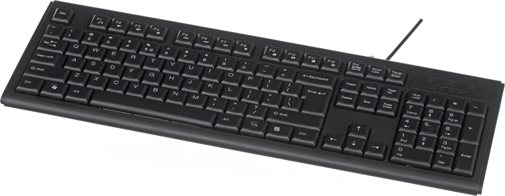 Ergonomska žična tipkovnica A4Tech KR-83, PS/2, črna