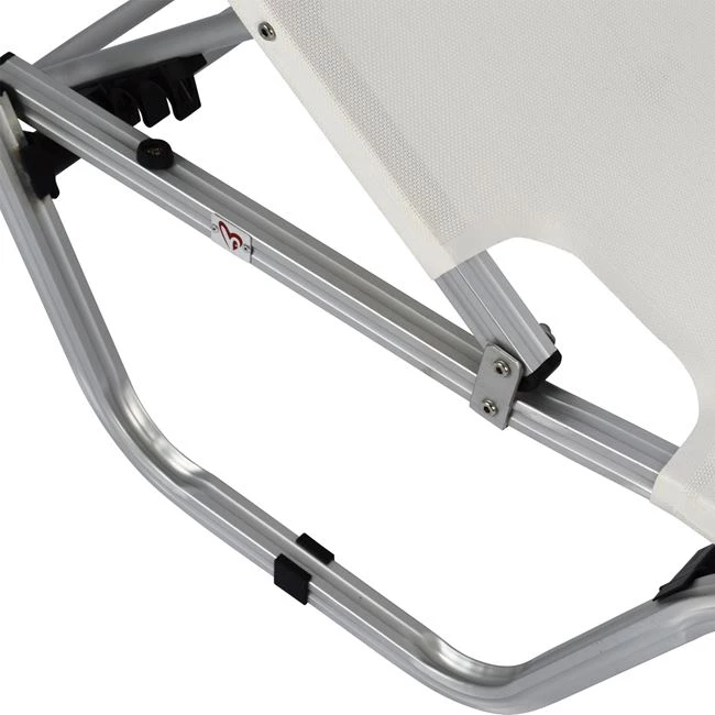 Profesionalno ležalnik iz aluminija FH5071.03 bel 195x53-60x30 cm