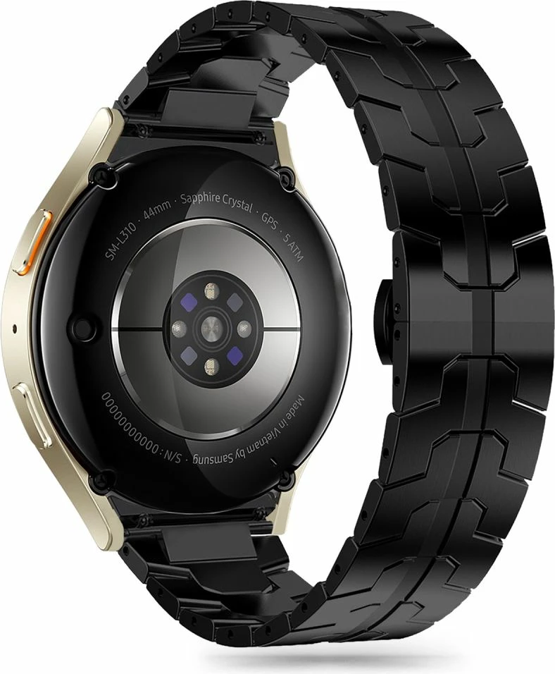 Eleganten nerjavejoč jekleni pašček Tech-Protect za Samsung Galaxy Watch 4/5/5 Pro/6/7/FE, črn