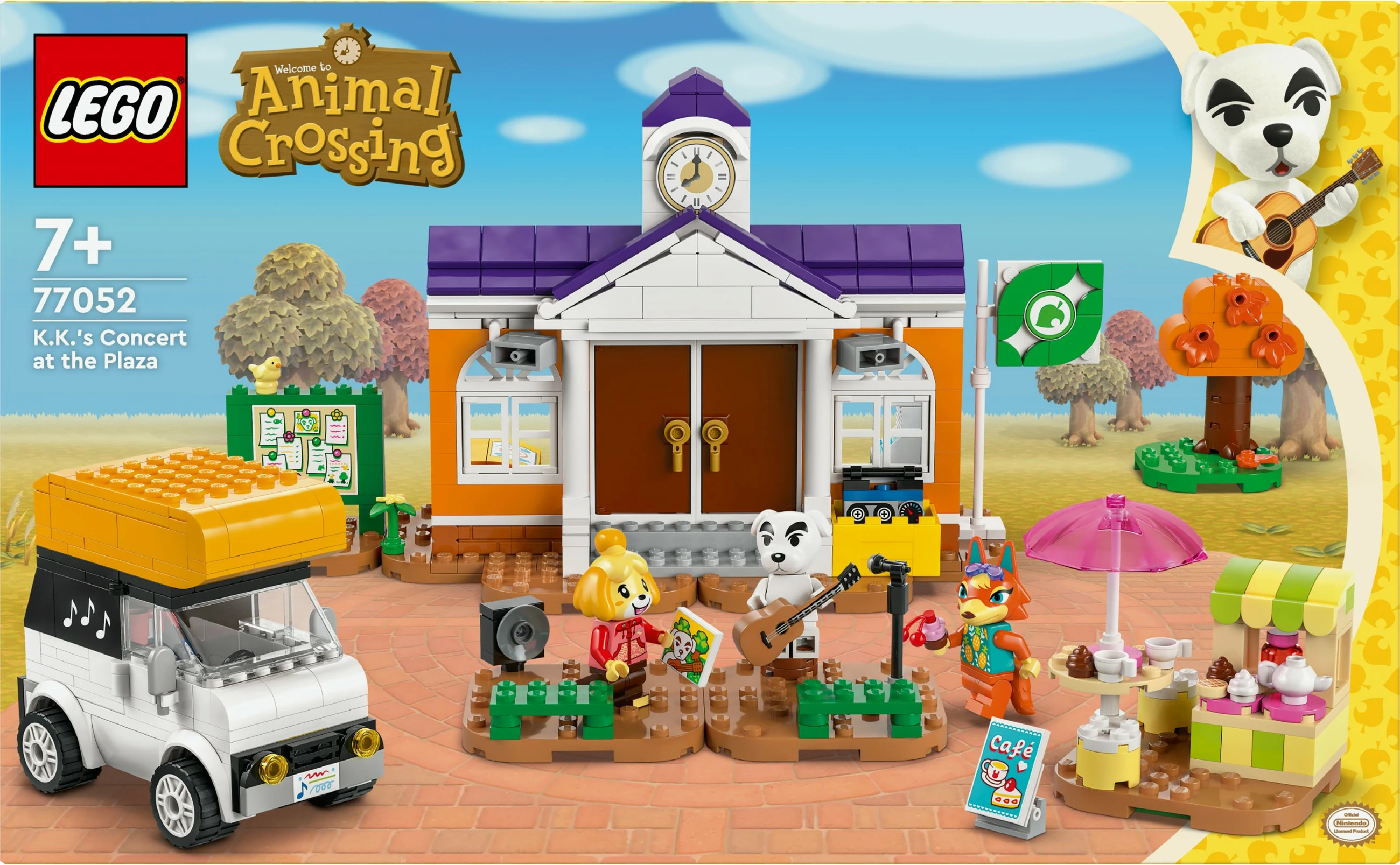 Gradbeni set Animal Crossing Koncert K.K. na trgu LEGO 77052, večbarven