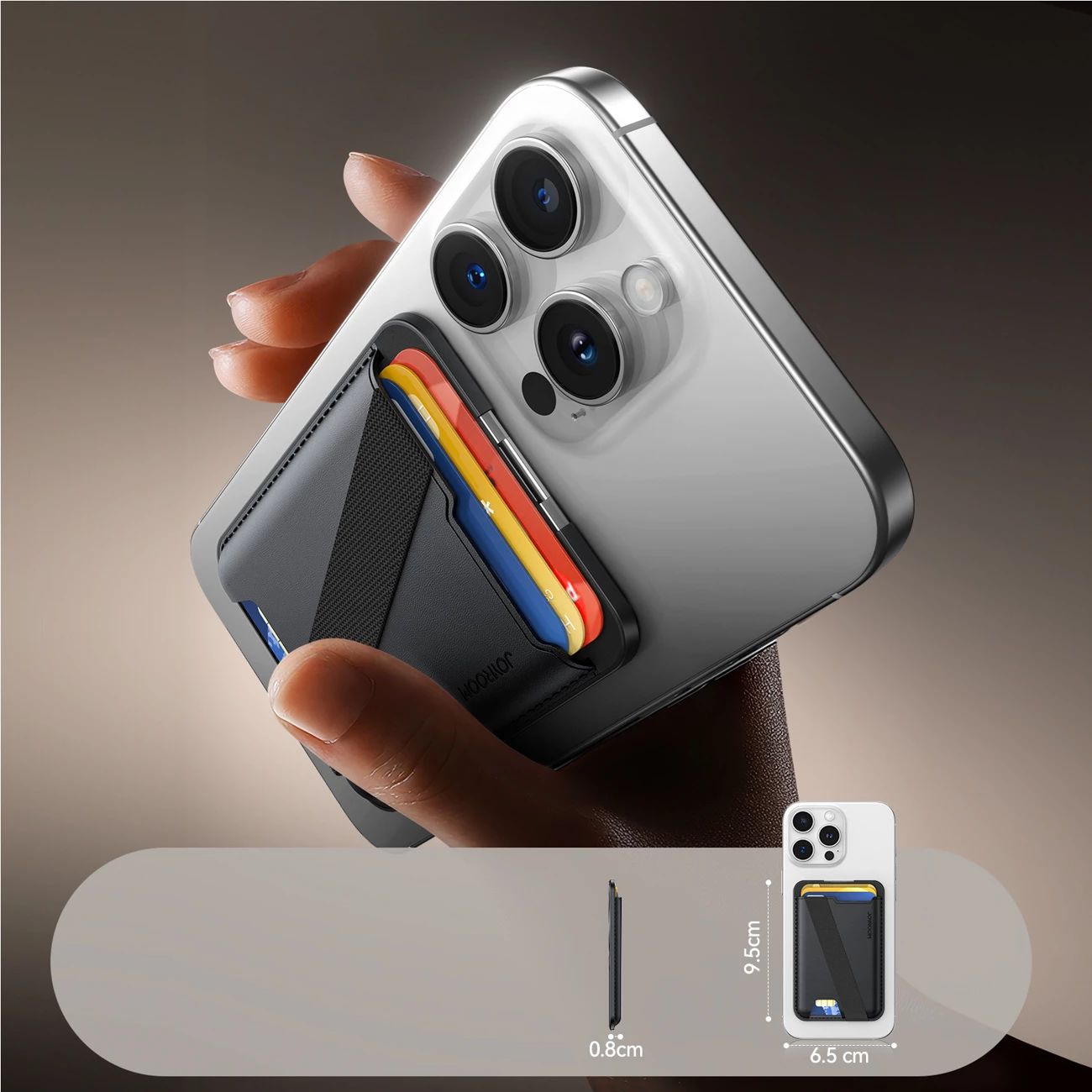 Magnetni denarnica za MagSafe Joyroom JR-ZS432, črna