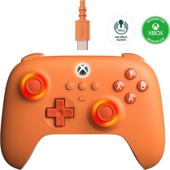 Krmilnik za igre z žico za Xbox One/Series X|S in računalnik, 8BitDo Ultimate C RET00458, oranžen