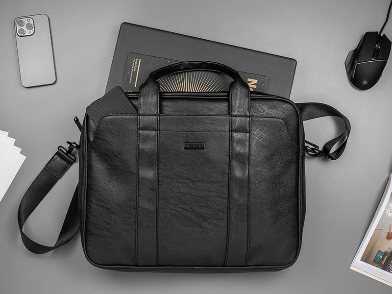 Torba za prenosnik Tracer LT1, 16-palčni, ekološko usnje, črna