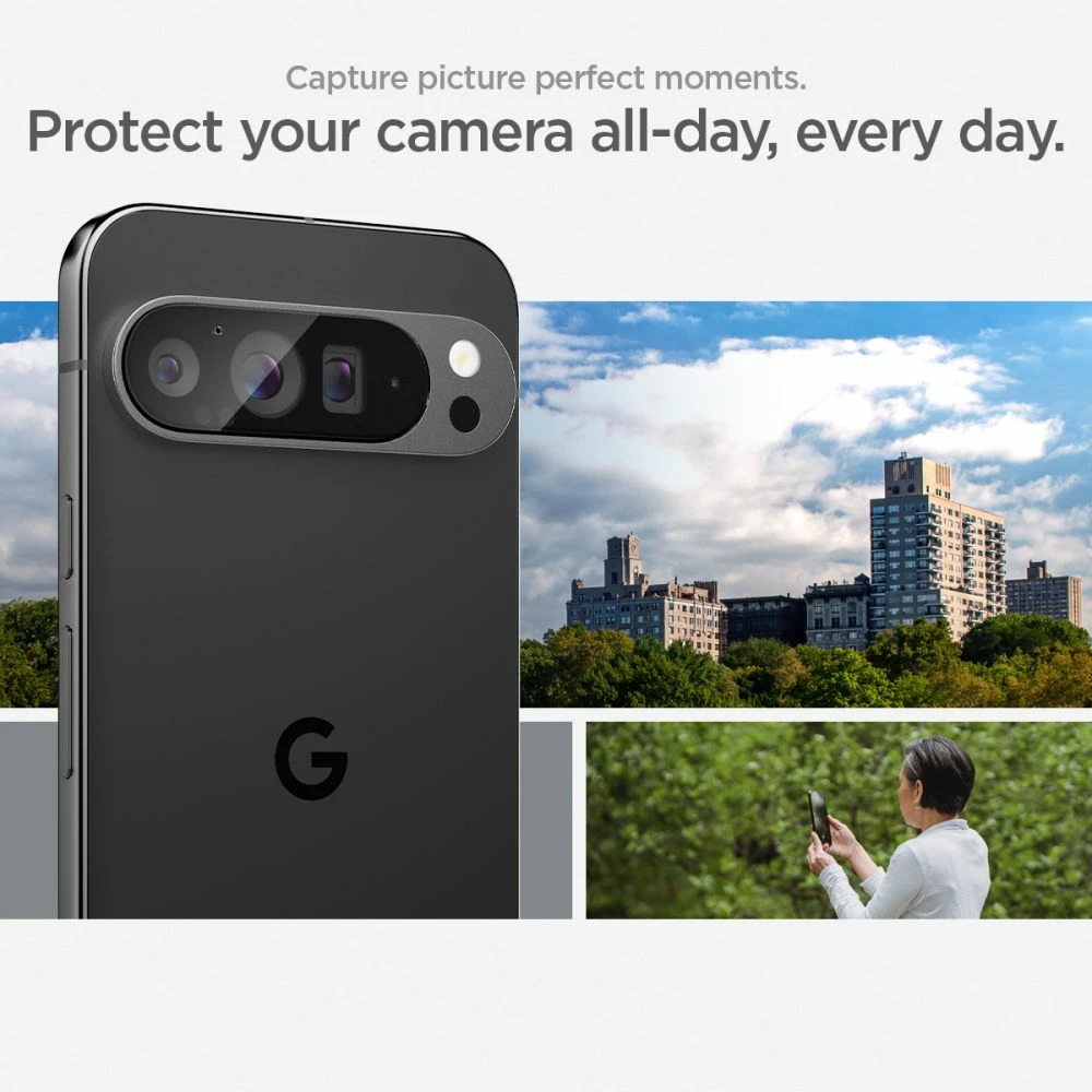 Zaščitno steklo za kamero Spigen Optik.tR Ez Fit, za Google Pixel 9 Pro, 2 kosa