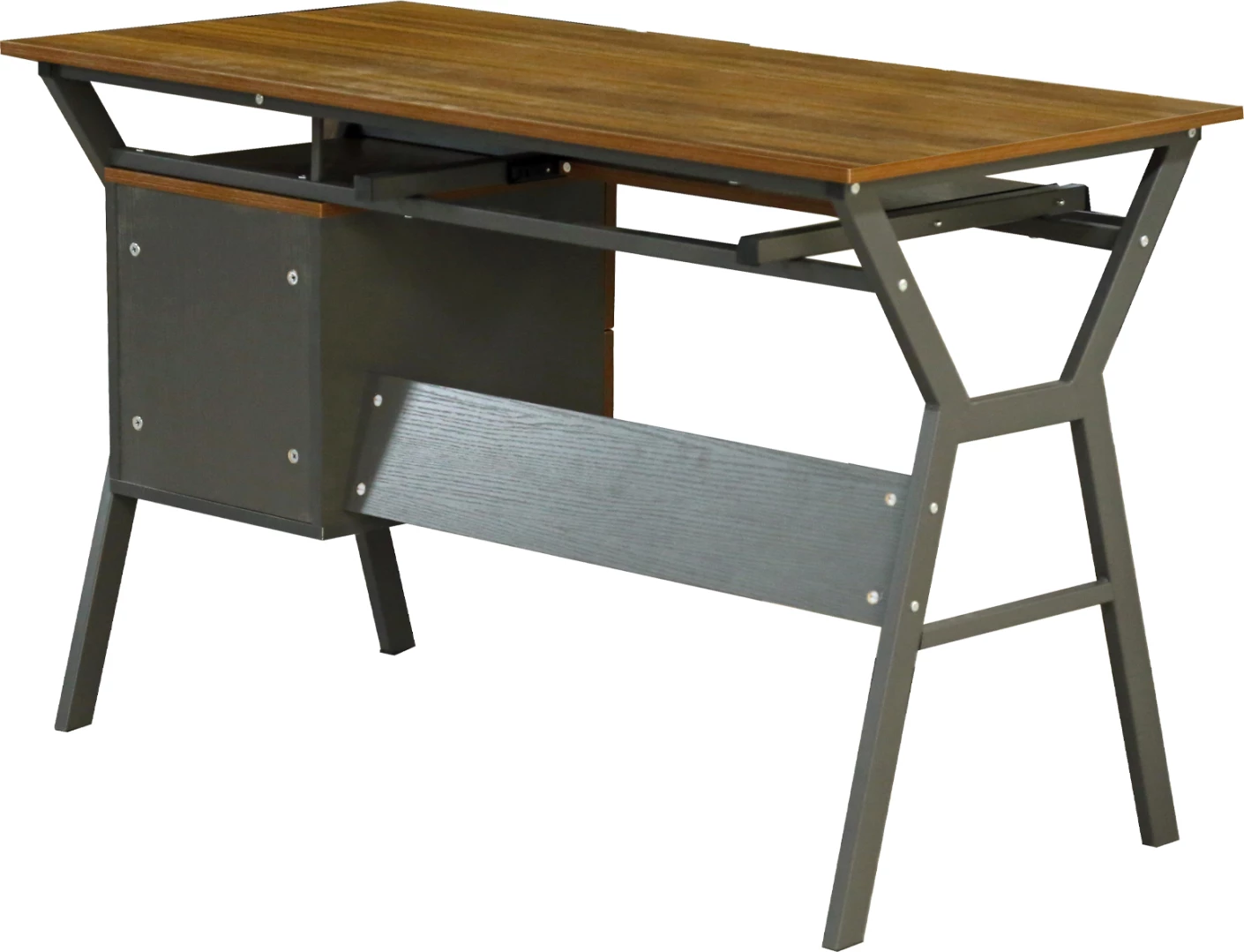 FH2130.03 pisalna miza, oreh-siva, 120X60X76