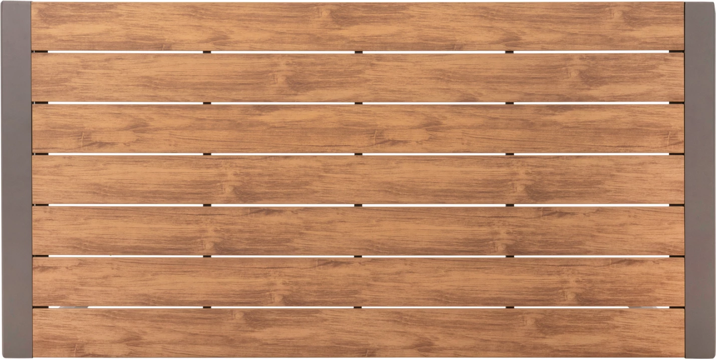 Zunanji jedilni miza GOYA FH6059.04 aluminij v barvi šampanjca in polilesena miza 160x80x75H cm