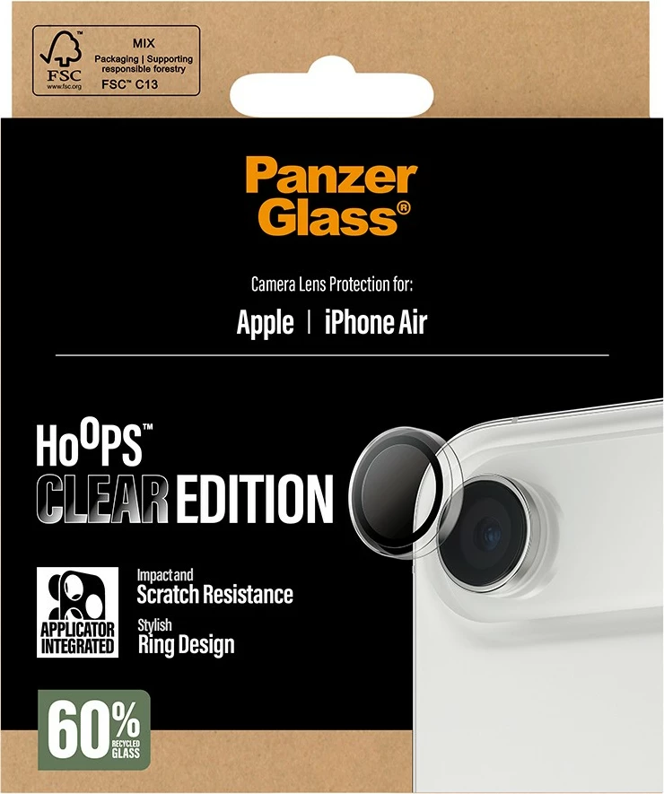 Zaščita leče PanzerGlass Hoops za iPhone Air, prozorna