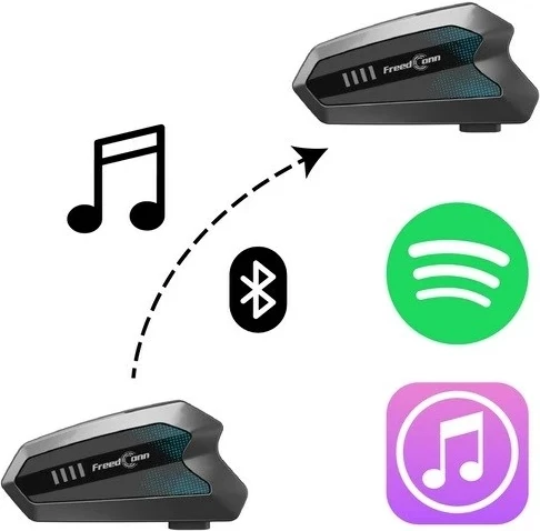 Interkom za motor FreedConn HERO V2 EU, črn