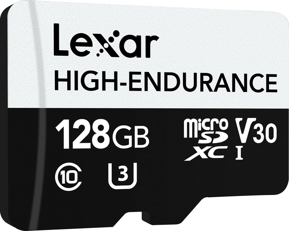 Visoko vzdržljiva microSD kartica Lexar High Endurance 128GB, SDXC, UHS‑I, Class 10, V30