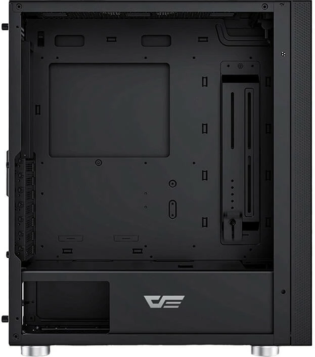 Računalniško ohišje Darkflash DK210 Graffiti, Mid Tower, ATX/M-ATX/ITX, brez ventilatorjev, črno