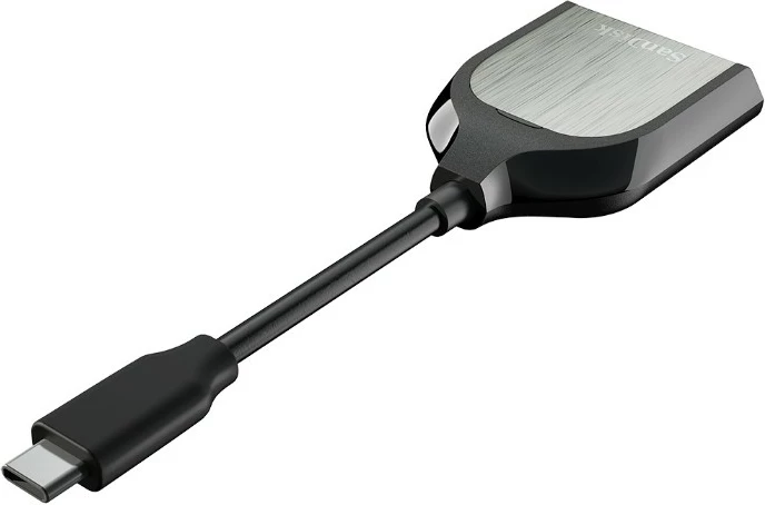 Čitalec kartic SanDisk Extreme PRO SDHC SDXC USB 3.2 Gen 1 Type-C 500 MB/s črno-srebrn