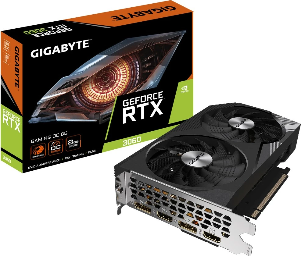 Grafična kartica Gigabyte GeForce RTX 3060 OC 8G, 8 GB, GDDR6, PCI Express 4.0