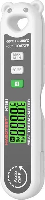 Digitalni termometer za hrano Habotest HT691, sonda iz nerjavečega jekla, bel