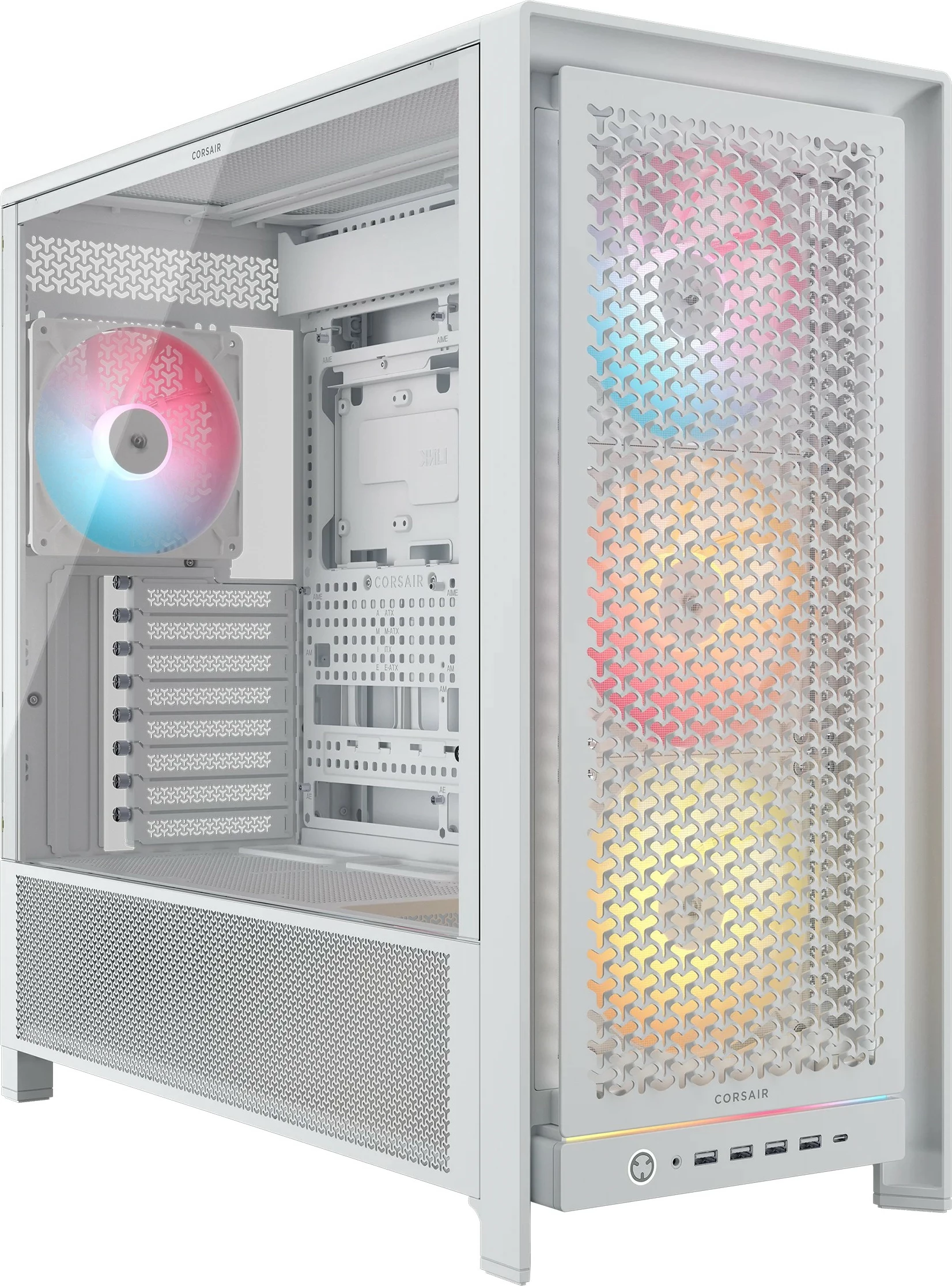 Računalniško ohišje Corsair Frame 5000D RS ARGB, Midi Tower ATX, belo