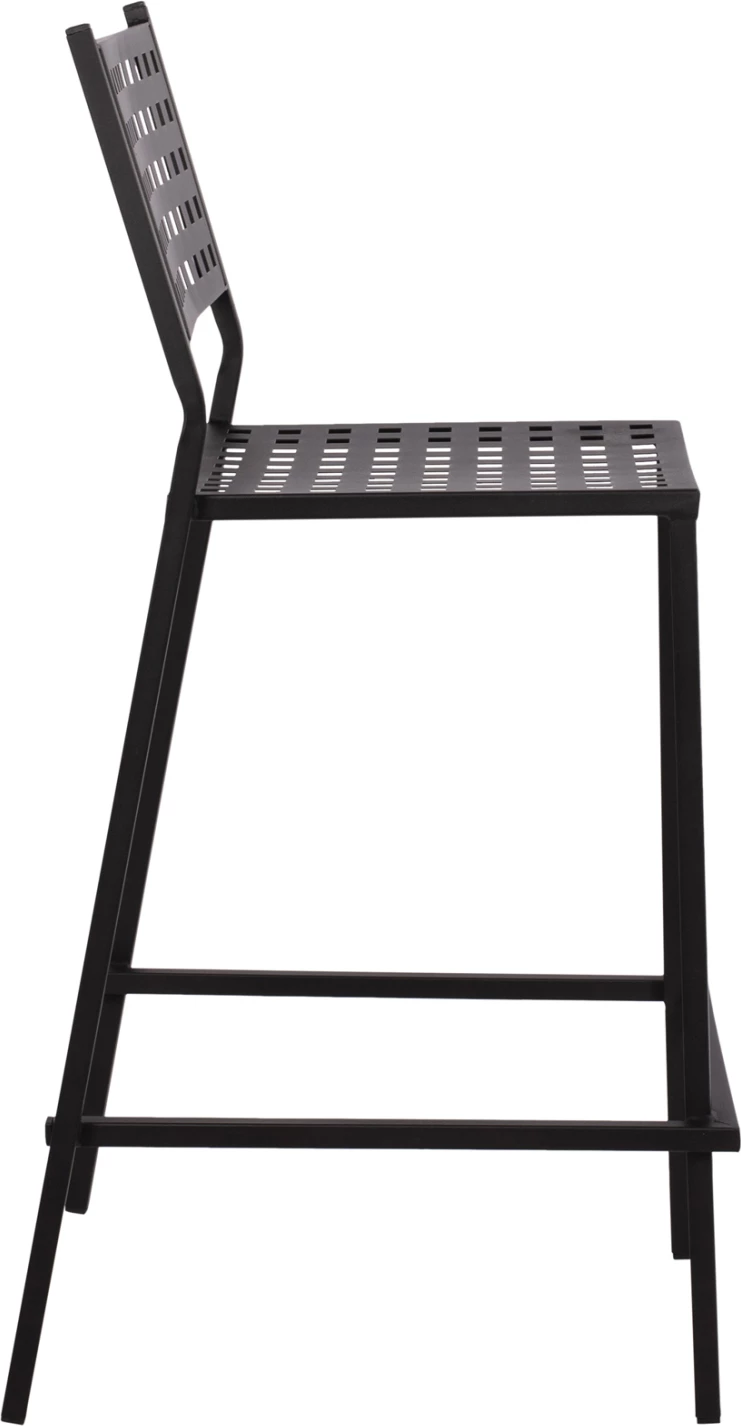 Barski stol Olympias kovinski FH5528.01 črne barve 47x58x111 cm