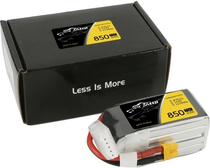 LiPo baterija 850mAh 14,8V 75C 4S1P, XT-30, Tattu