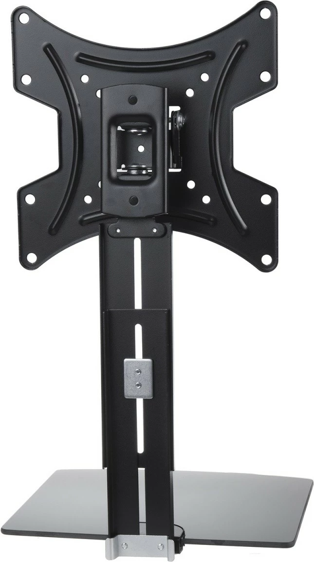 Stenski nosilec za televizor z integrirano polico iz stekla Maclean MC-451, za TV 15–42", črn