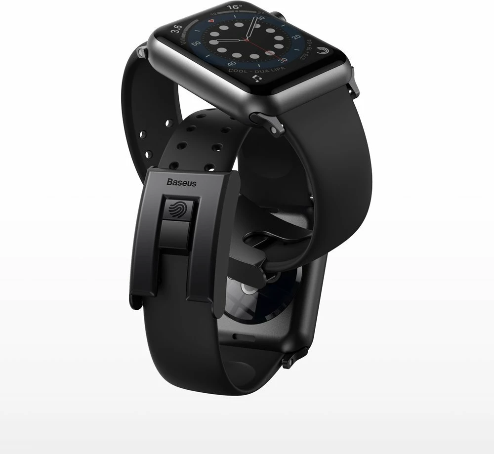 Zapestni trak za Apple Watch Series 3/4/5/6/SE 38mm/40mm, Baseus, črn