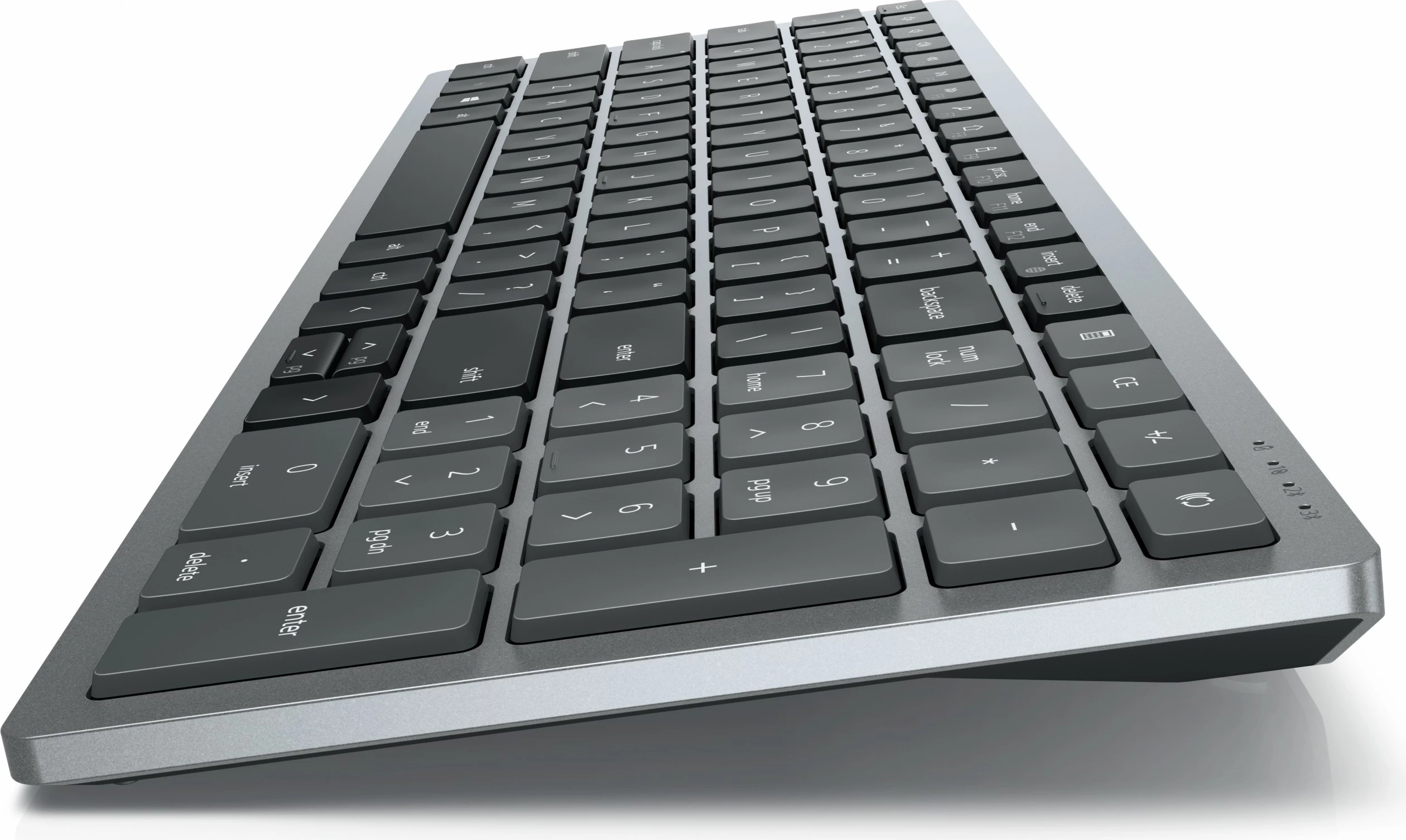 Brezžična tipkovnica, DELL KB740, RF Wireless + Bluetooth, scissor key, QWERTZ, siva, črna