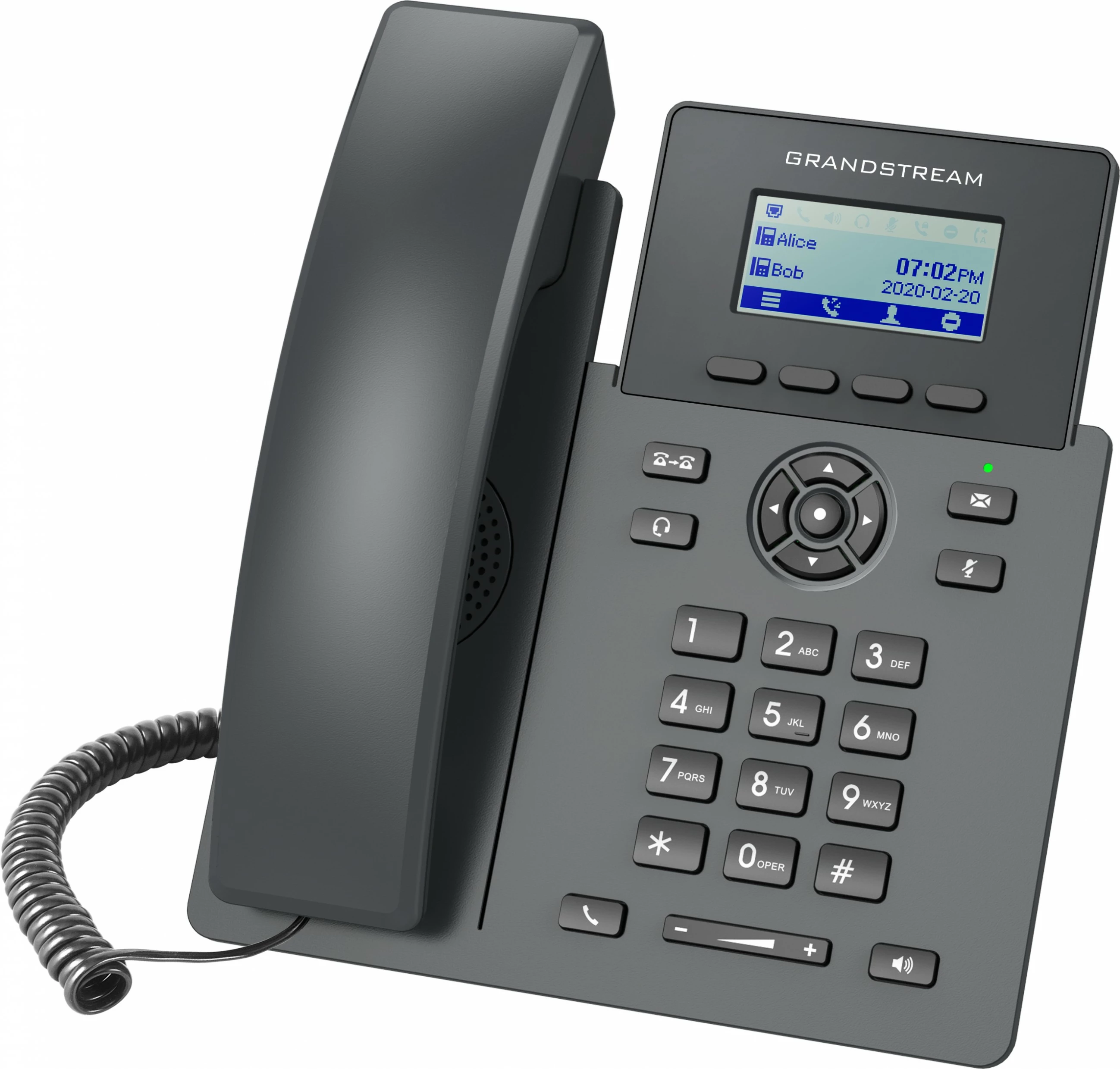 IP telefon Grandstream GRP2601, 1 linija, LCD, črn