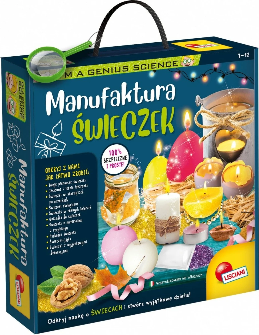 Znanstveni komplet za izdelavo večbarvnih sveč, Lisciani I'm a Genius Candle Workshop