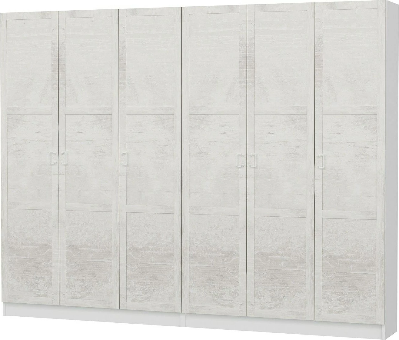 Garderobna stena Noah Skye Decor, bela, 270x210x35 cm, 6-delna