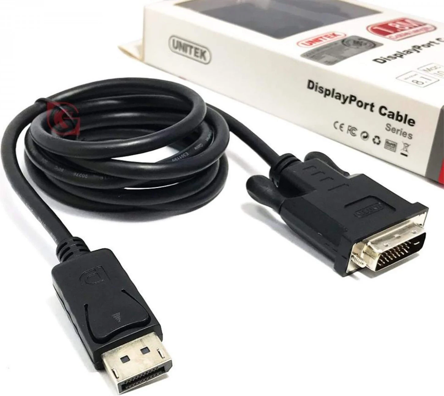 Kabel DisplayPort na DVI Unitek, 1,8 m, črn