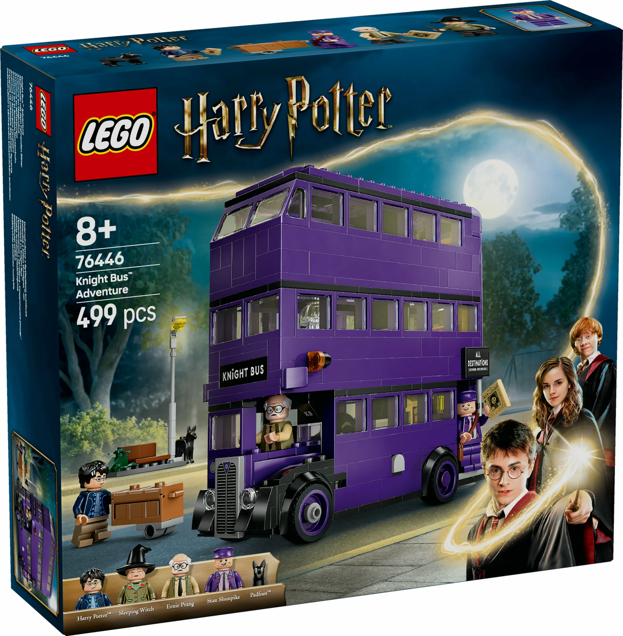 Set gradnje LEGO Harry Potter 76446, Pustolovščine z Knight avtobusom, večbarven
