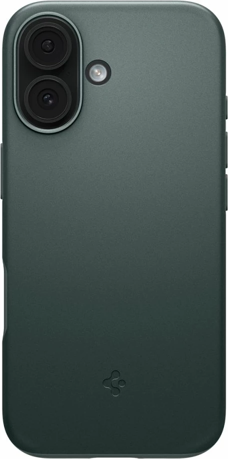 Tanek ovitek Spigen Thin Fit MagSafe za iPhone 17, iz trpežnega polikarbonata, z magnetnim obročem, zelen