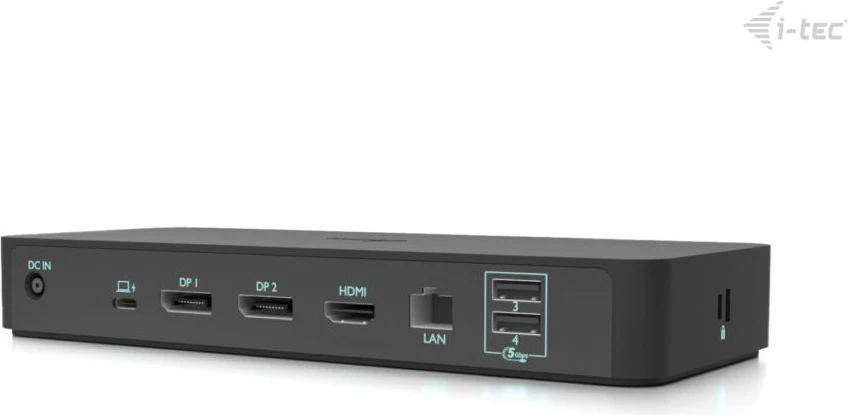 Docking postaja USB-C Intelligent Triple Display I-Tec, 1x HDMI, 2x DP, 1x GLAN, 2x USB-C, črna