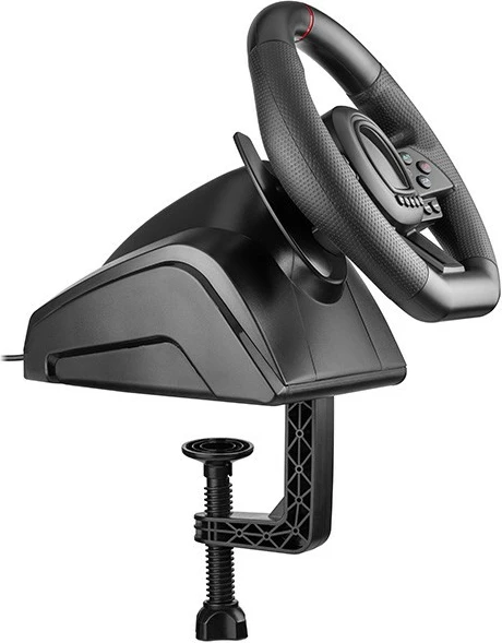 Gaming volan z ročnim menjalnikom in pedali 6v1, Tracer SimRacer Manual Gearbox, za Računalnik/PS4/PS3/Xone/X360/Switch, črn