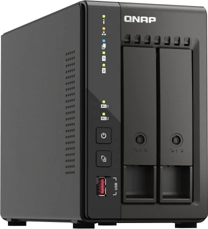 NAS QNAP TS-253E, stolp, Ethernet LAN, Intel Celeron, 8 GB, črn