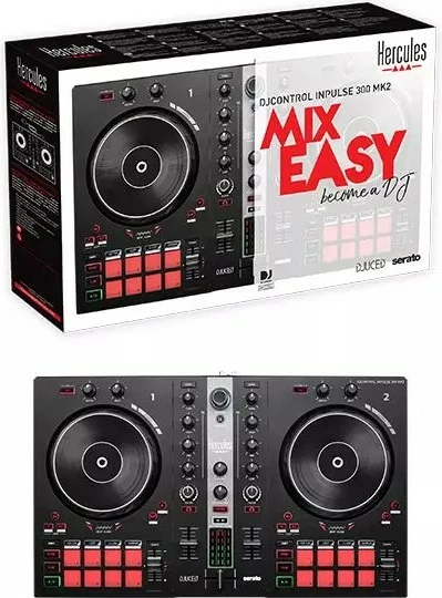 DJ kontroler Hercules INPULSE 300 MK2, USB, 3,5 mm, črno/rdeč