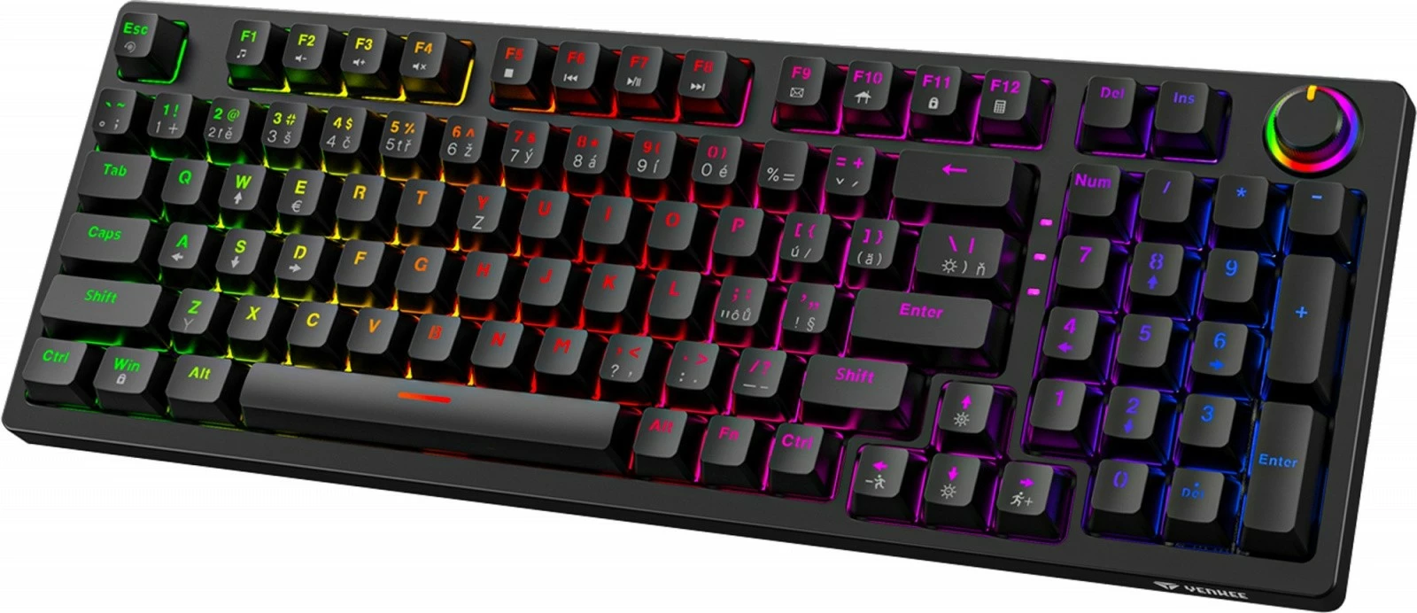 Gaming komplet 3-v-1 YENKEE YGS 03 ECLIPSE, mehanska tipkovnica RGB QWERTY, miška do 4200 DPI, slušalke z mikrofonom, USB, črn