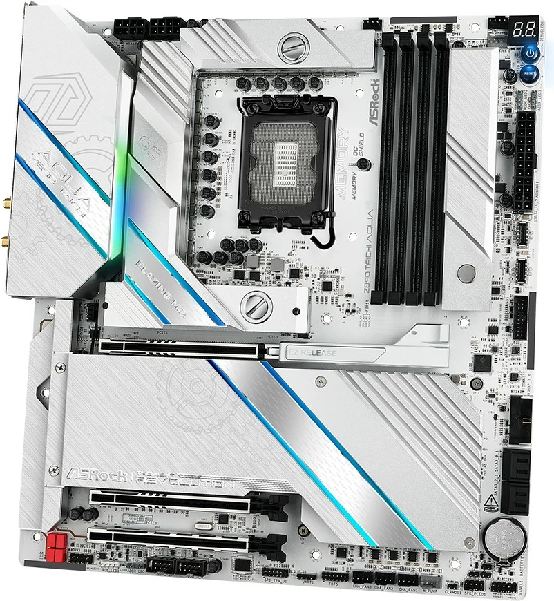 Matična plošča ASRock Z890 Taichi AQUA, Intel LGA 1851, DDR5-SDRAM 256 GB, bela