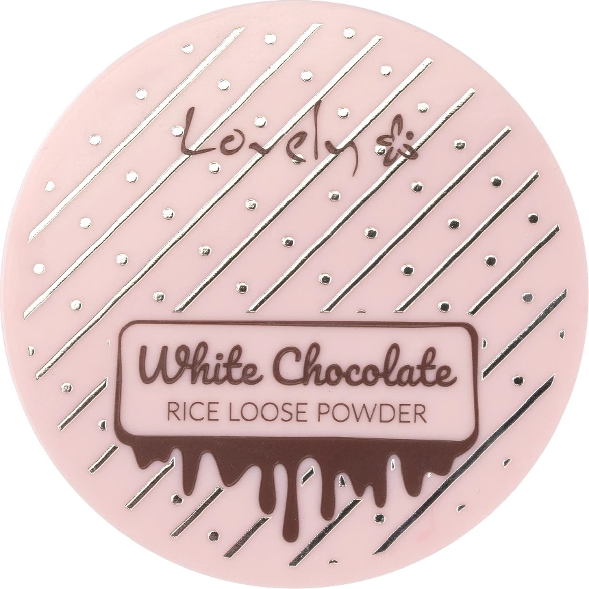 Prah za obraz Lovely White Chocolate, bel, 8 g