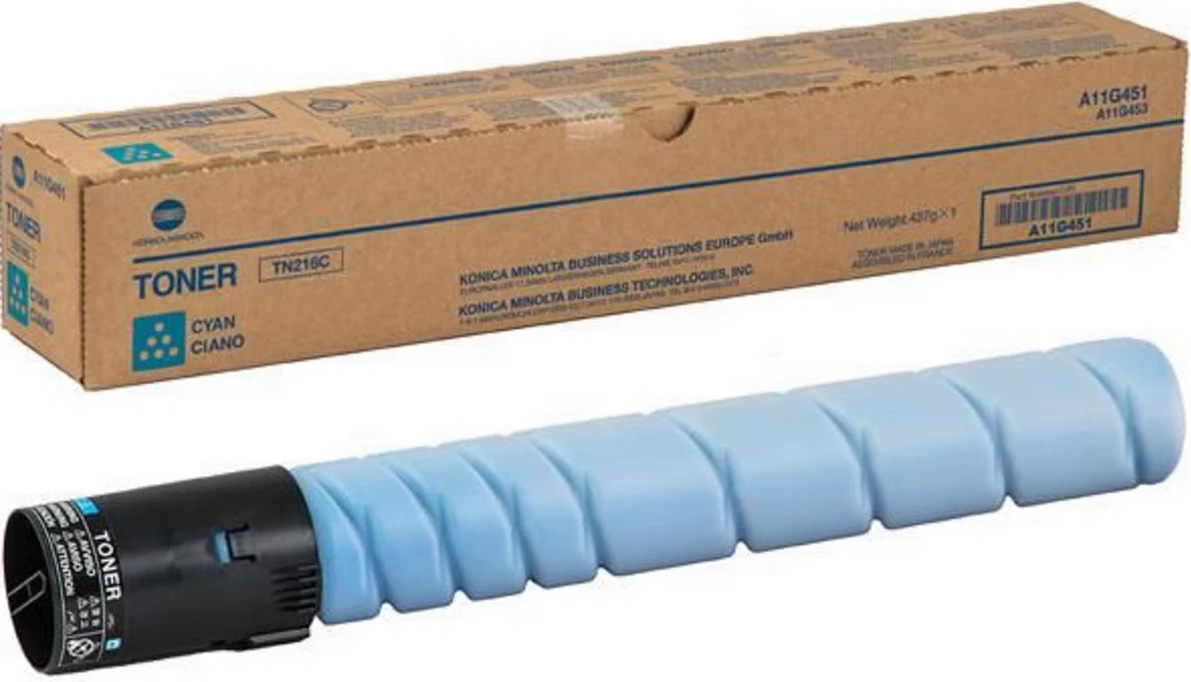 Toner kartuša, standardna, zmogljivost do 21.000 strani, cijan, Konica Minolta TN221C (A8K3450)