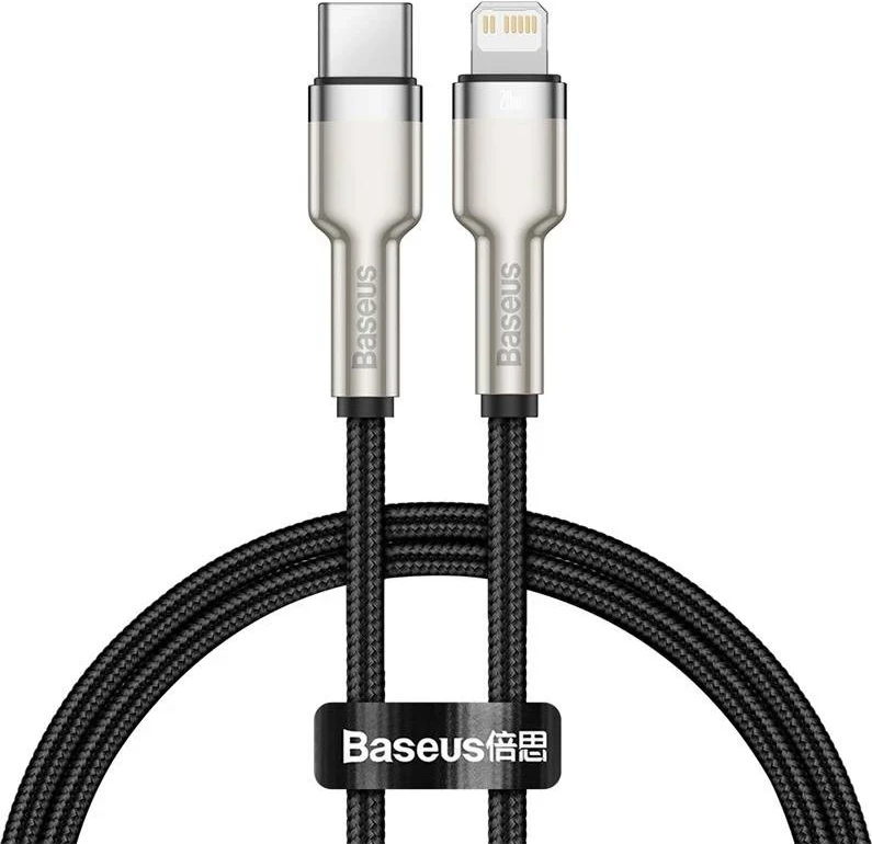 Kabel za hitro polnjenje USB-C na Lightning Baseus, črn