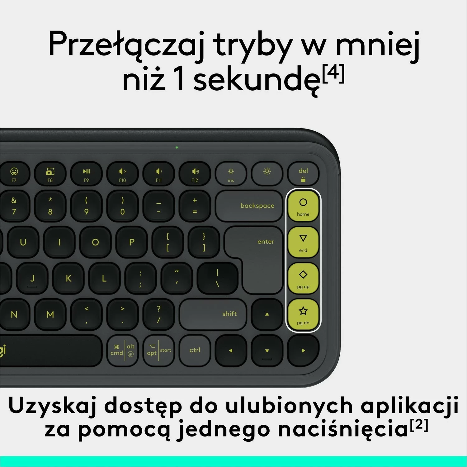 Brezžična tipkovnica POP ICON Keys Logitech, grafit
