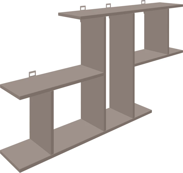 Stenski regal, moka, 116x18,5x60 cm Vertoura