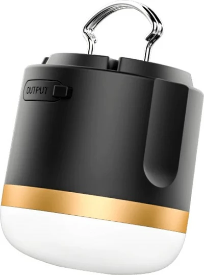 Kampirna svetilka EcoFlow SCLI-B, baterija, 400 lm, črna, zlata, bela