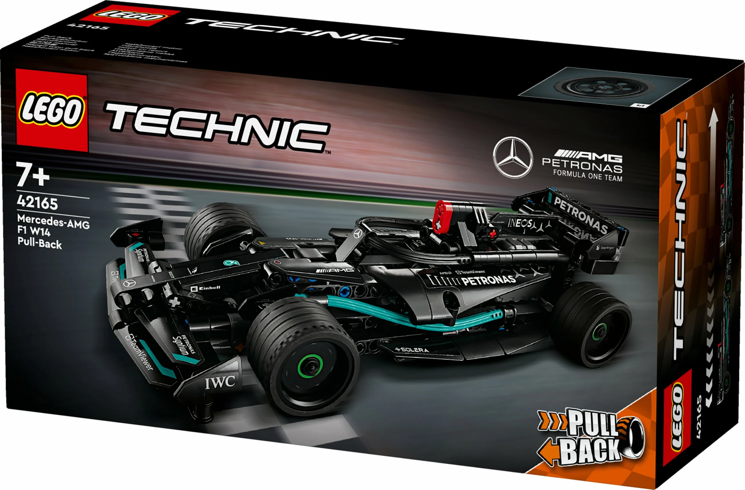 Model dirkalnika Mercedes-AMG F1 W14 E Performance, set LEGO Technic, 240 delov, večbarven