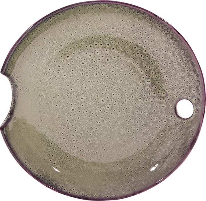 Dekorativna krožna plošča ROND, keramika, meta, 38x38x5 cm