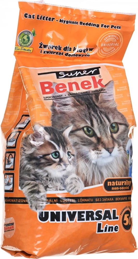 Mačji pesek CERTECH SUPER BENEK UNIVERSAL, bentonit, naraven, 5 L