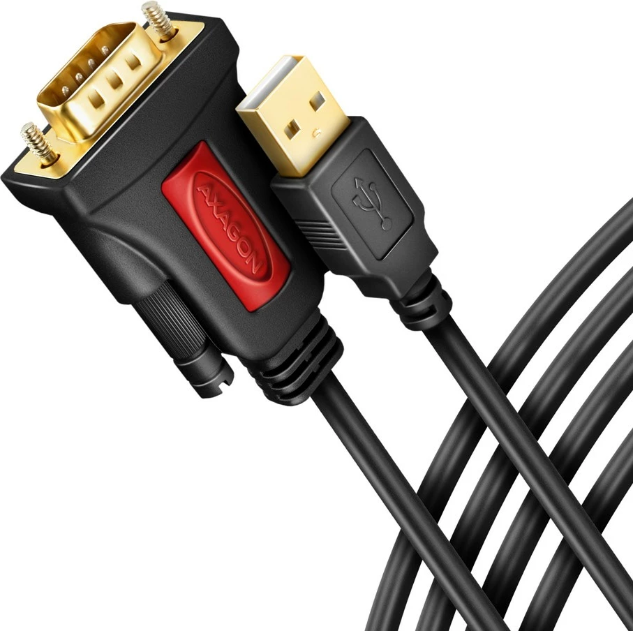 Adapter USB na RS-232, 1,5 m, čip Prolific, črn - AXAGON ADS-1PSN