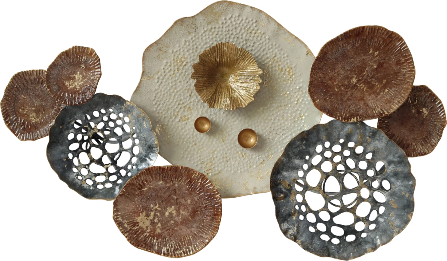 Kovinska stenska dekoracija FH7162 karbon terakota 66x5x38Y cm