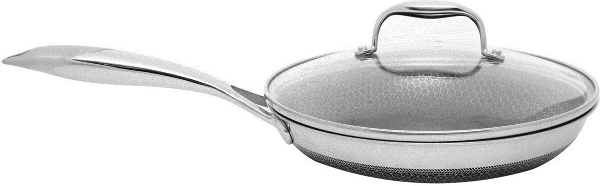 Ponev za praženje 24 cm KOHERSEN Black Cube, s pokrovom, srebrna