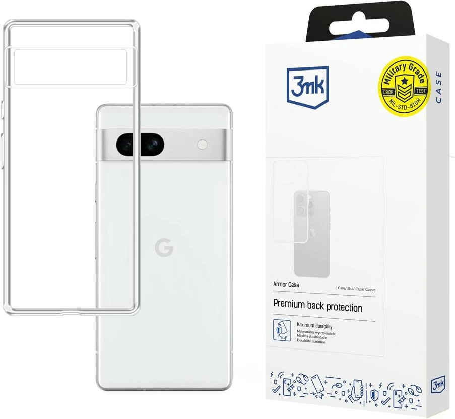 Prozoren zaščitni ovitek Armor Case 3mk za Google Pixel 7a