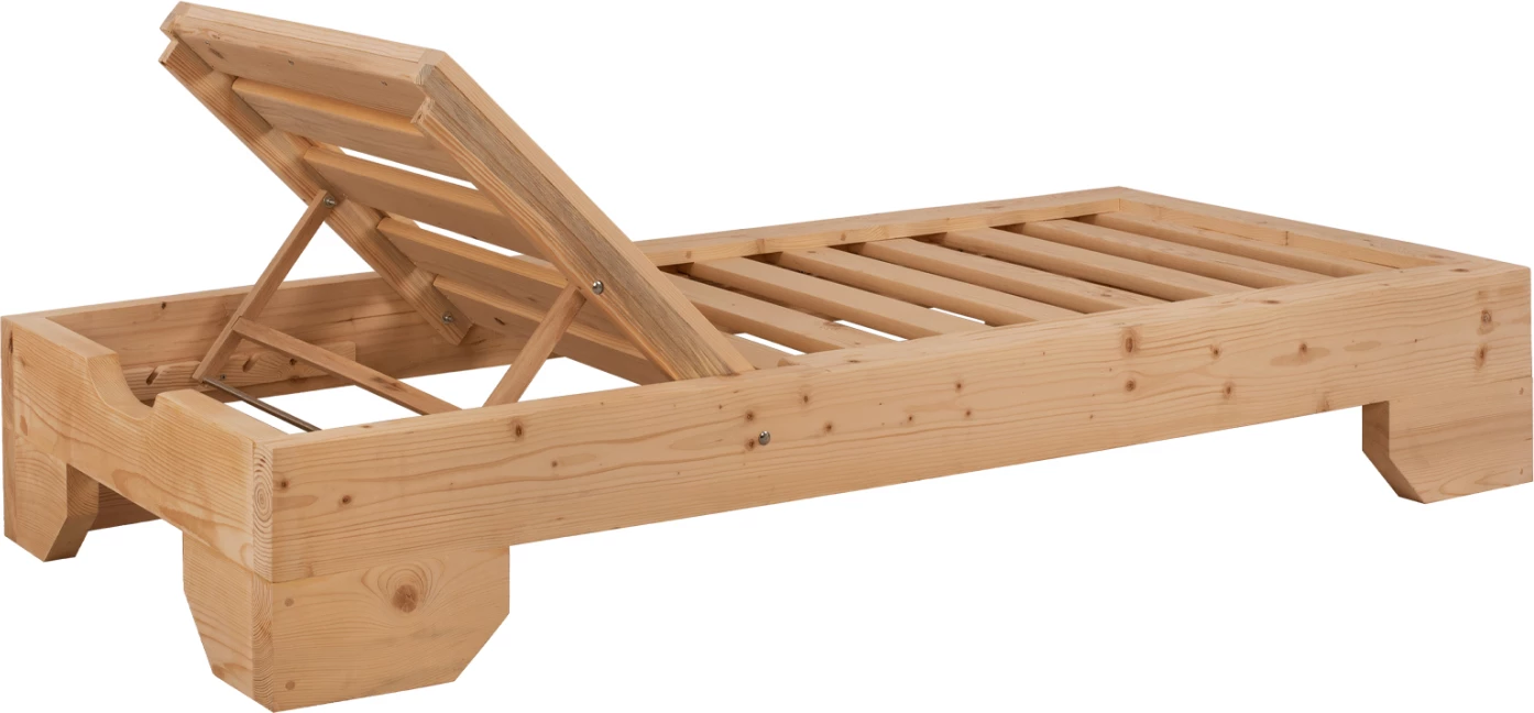 Profesionalni ležalnik iz lesa Makedonija FH5646.03 naravna impregnacija 204x77,5x29 cm