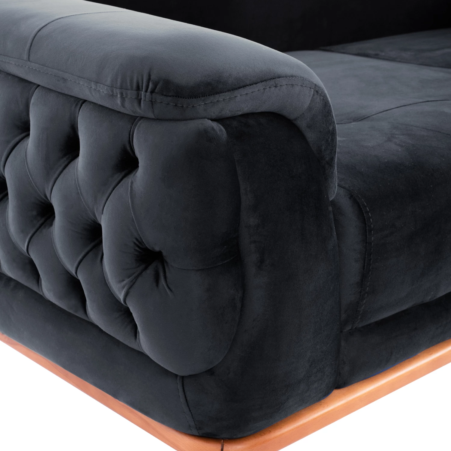 BENNINGTON dvosed kavč-postelja, črna, 180x95x80